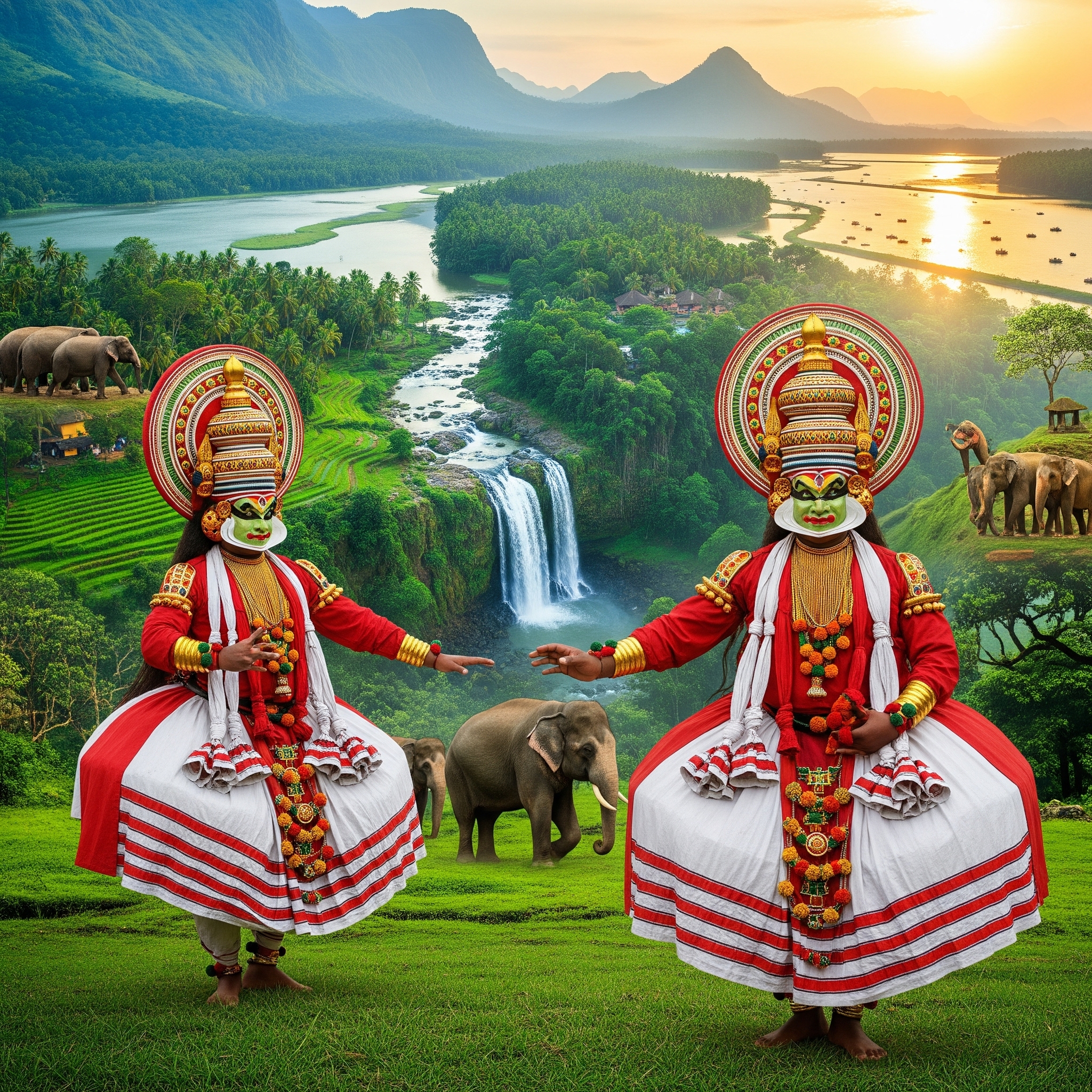 Traditional Kerala Backwaters